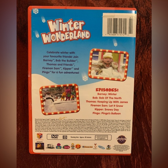 Winter Wonderland DVD Barney Bob the Builder Kipper Fireman Sam Pingu Thomas - Picture 2 of 4